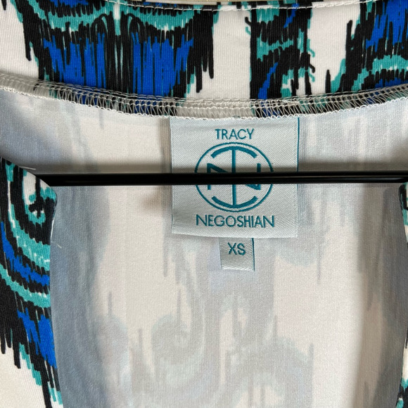 Tracy Negoshian Womens Sheath Dress Multicolor Floral Stretch 3/4 Sleeve XS - Picture 3 of 7